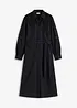 Midikleid mit Spitzeneinsatz aus Baumwolle, bonprix