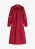 Midikleid mit Spitzeneinsatz aus Baumwolle, bonprix