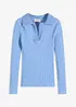 Pull en fine maille à col polo contrastant, bonprix