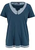 T-shirt coton style 2 en 1, manches courtes, bonprix