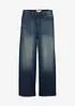 Jean droit et loose, taille haute, peu extensible, bonprix
