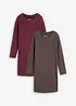 Robes en jersey coton extensible par lot de 2, bonprix