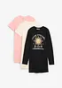 Lot de 3 chemises de nuit 100% coton, bonprix