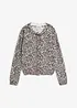 Gilet en fine maille à motif léopard, bonprix