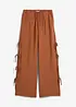 Pantalon taille élastiquée avec nouettes, bonprix