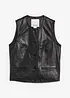 Gilet sans manches en cuir d’agneau nappa, bonprix