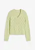 Ajour-Strickjacke aus Baumwolle, bonprix