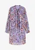 Robe-tunique en mousseline avec col lavallière, bonprix