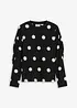 T-shirt manches longues en crêpe texturé, bonprix