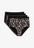 Lot de 4 slips coton taille haute, bonprix