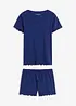 Pyjashort avec T-shirt à col boutonné, bonprix