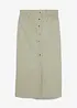 Jupe midi en twill, bonprix