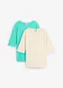 T-Shirt aus reiner Bio-Baumwolle, (2er Pack), bonprix