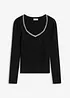 Pull en fine maille avec détail bijou, bonprix