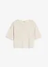 T-shirt court et boxy, bonprix