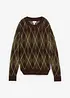 Pull à losanges en fine maille, bonprix