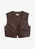 Gilet sans manches enduit, aspect vieilli, bonprix