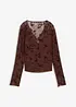 Langarmshirt mit Flockprint, bonprix