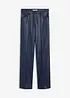 Lederimitat-Wide Leg Hose mit Biese, bonprix