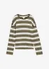 T-shirt manches longues oversize 100% coton, bonprix