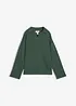 Sweatshirt mit gestricktem Polokragen aus Bio-Baumwolle, bonprix