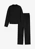 Loungewear Hausanzug aus weicher Rippe, oversized, bonprix