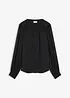 Blouse en satin avec galons en dentelle, bonprix