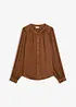 Blouse en satin avec galons en dentelle, bonprix