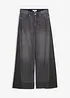 Wide-Leg-Jeans High Waist mit Einsatz, bonprix