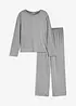 Pyjama aus weichem Pointelle-Jersey, bonprix