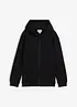 Sweat zippé à capuche en coton doux et extensible, bonprix