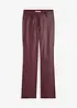 Pantalon flare enduit, bonprix