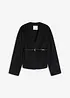 Oversized Blazer mit Gürtel in Wolloptik, ungefüttert, bonprix