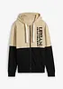 Sweat zippé à capuche 100% coton, bonprix