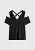 T-shirt à découpes en viscose, bonprix