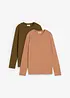 Langarmshirt mit reiner Bio-Baumwolle (2er Pack), bonprix