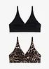 Soutien-gorge bralette coton sans armatures, bonprix