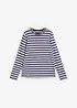 Gestreiftes Langarmshirt mit Stickerei, bonprix