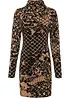 Robe en maille ajustée à col montant, bonprix