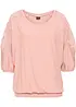 T-shirt oversize en viscose et dentelle, bonprix