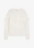 Pullover mit Volants, bonprix