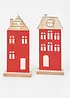 Objet déco Maisons (2 pces), bonprix