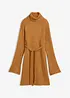 Kurzes Ripp-Strickkleid mit Rollkragen, bonprix