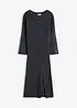 Robe pull longue avec fente, bonprix