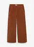 Pantalon en velours côtelé, taille haute élastiquée, bonprix