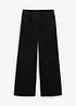 Pantalon en velours côtelé, taille haute élastiquée, bonprix
