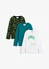 Langarmshirt aus weichem Bio-Baumwoll-Mix (3er Pack), bonprix