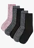 Lot de 5 paires de chaussettes thermiques en éponge, bonprix