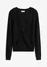 Ripp-Pullover aus fließendem Viskose-Mix, bonprix
