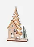 Maison en bois avec sapins, bonprix